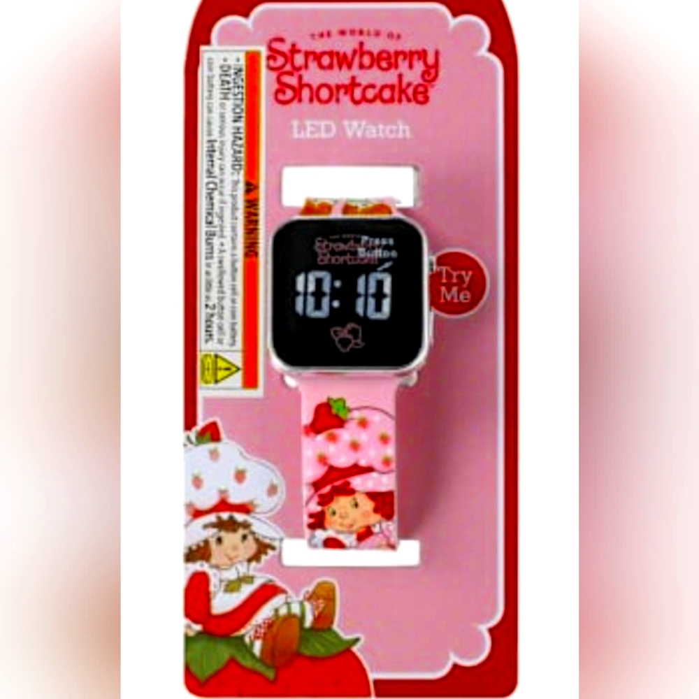 Adorable New 'Vintage' Strawberry Shortcake LED Watch/Adjustable Band